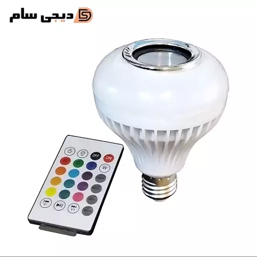 لامپ هوشمند و اسپیکر بلوتوثی مدل led music bulb