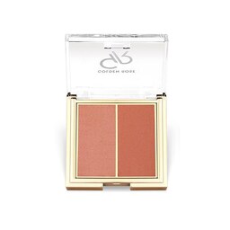 پالت رژ گونه دو رنگ گلدن رز مدل ICONIC DUO شماره 02 رنگ Peachy Coral