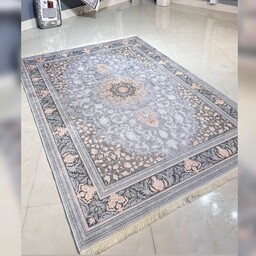 فرشینه چاپی مخمل ترک 6 متری طرح سنتی  سالن پذیرایی اکسین فرش 