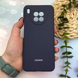 قاب گوشی Honor 50 Lite - Huawei Nova 8i هوآوی سیلیکونی پاک کنی اورجینال داخل پارچه ای محافظ لنز دار رنگ سرمه ای کد 52324