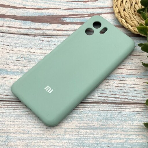 قاب گوشی Redmi A1 - Redmi A2 شیائومی سیلیکونی پاک کنی اورجینال داخل پارچه ای محافظ لنز دار رنگ سبز کد 28207