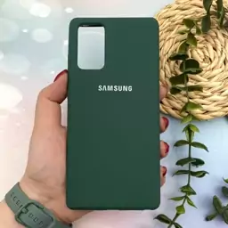 قاب گوشی Galaxy Note 20 سامسونگ سیلیکونی پاک کنی اورجینال داخل پارچه ای رنگ سبز تیره کد 65747