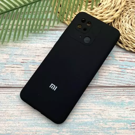 قاب گوشی Redmi 10C-Redmi 10 Power - Poco C40 شیائومی سیلیکونی پاک کنی اورجینال داخل پارچه ای رنگ مشکی کد32594