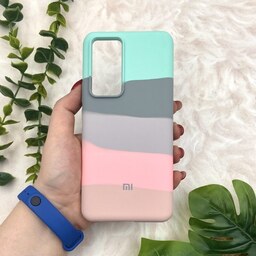 قاب گوشی Xiaomi 12T - Xiaomi 12T Pro - Redmi K50 Ultra شیائومی سیلیکونی پاک کنی آبرنگی رنگین کمانی داخل مخمل کد 79488