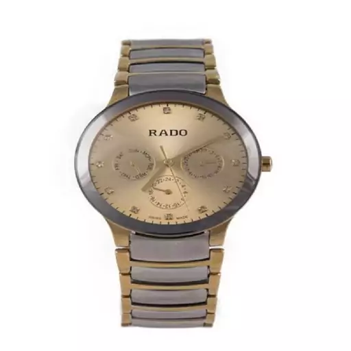 ساعت مچی رادو Rado سه موتوره دارای تقویم صفحه طلایی کد 289