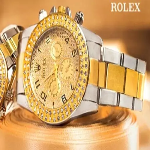 ست ساعت مچی مردانه و زنانه رولکس Rolex نگین دار کد 281