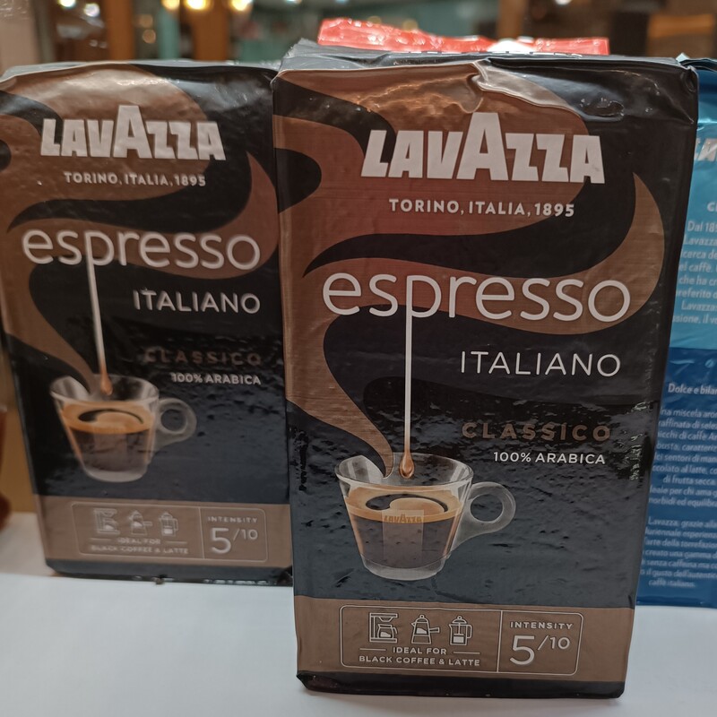 قهوه ایتالیایی مارک لاوازا (اسپرسو مشکی) وزن 250 تاریخ انقضا 4ماه دیگه
