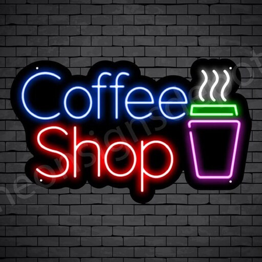 تابلو نئون فلکسی کافی شاپ نیون coffee shop