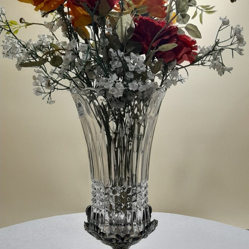 گلدان کریستال  گلدان پایه دار  گلدان رومیزی