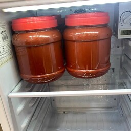  رب گوجه فرنگی ظرف 2400 گرمی طبیعی بدون مواد نگه دارنده
