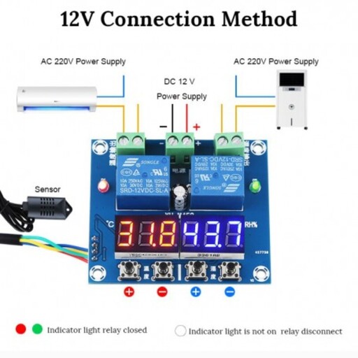 ترموستات دما و رطوبت دستگاه جوجه کشی 