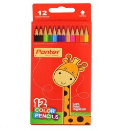 مداد رنگی 12 رنگ پنتر (Panther) مدل مقوایی