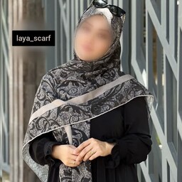 روسری نخی مجلسی طرح گیسو قواره 135