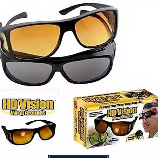 عینک اچ دی ویژن( پک دو عددی عینک شب و روز) HD Vision اچ دی ویژن جعبه دار KAT-003