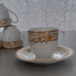 فنجان چای  6عددبه همراه زیرفنجانی،  محصول توس چینی 