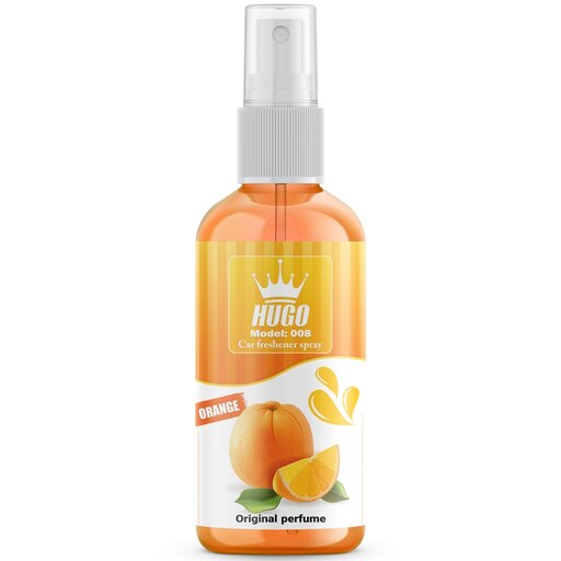 اسپری خوشبو کننده خودرو هوگو رایحه پرتقال مدل A.008 حجم 50 میلی لیتر  Hugo car freshener spray orange scent model A.008