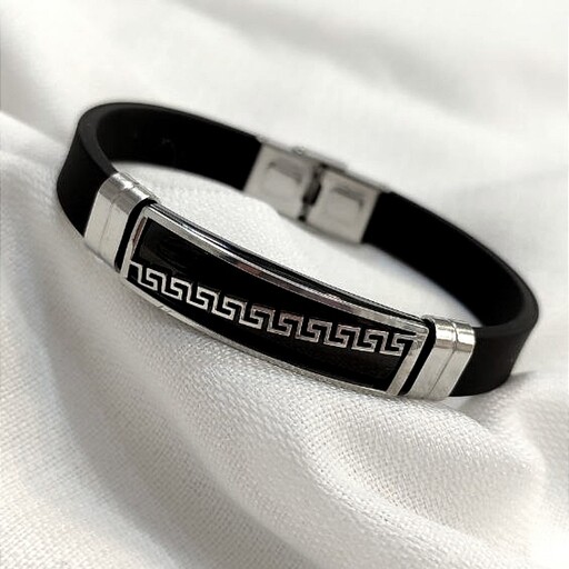 دستبندچرمی مردانه دستبند اسپرت طرح ورساچه محصول شماره 45