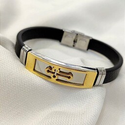 دستبندچرمی مردانه دستبند اسپرت طرح صلیب محصول شماره 33