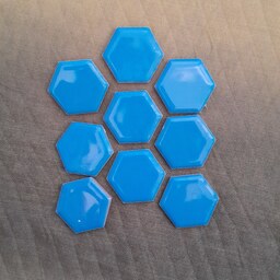 کاشی استخری البرز رنگ آبی 6ضلعی  کد3، بسته 9 عددی