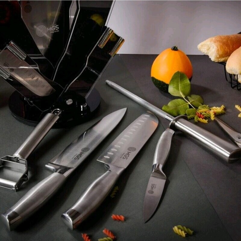سرویس چاقو آشپزخانه 9 پارچه MGS ام جی اس مدلKS-8013s