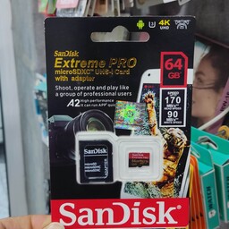 کارت حافظه سندیسک SanDisk Extreme Pro microSDHC 64GB 170MBs