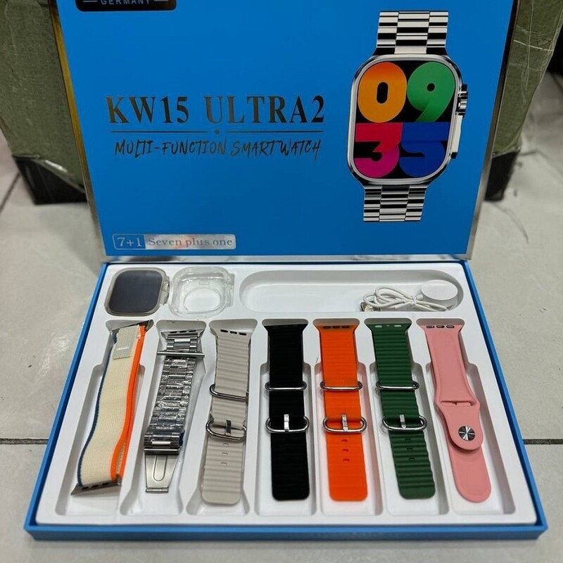 ساعت هوشمند kw15 ultra2 اصلی با 7 بند اضافه  کیفیت عالی بهترین قیمت