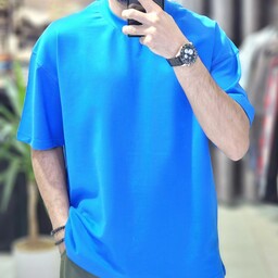 تیشرت مردانه قواره لش بیسیک ساده پارچه دورس چهار رنگ مشکی سفید کرمی آبی سایز 2xl xl L m مدل spp9ddv