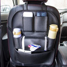 کیف چرم پشت صندلی خودرو بسته 2 عددی ( کیف پشت صندلی ماشین ، نظم دهنده ماشین، کیف چرم ماشین، کیف چرم)