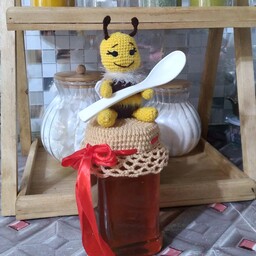 تزئینات ظرف عسل خوری بافتنی 