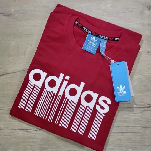 تیشرت مردانه اورجینال برند adidas رنگ قرمز سایز XL نخ پنبه