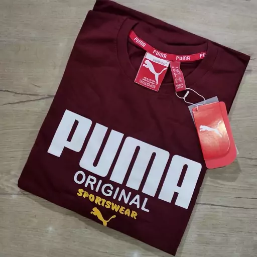 تیشرت مردانه اورجینال برند PUMA سایز XL رنگ زرشکی