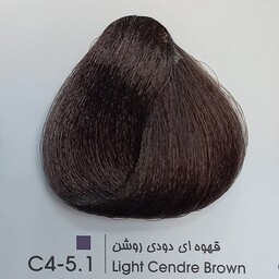رنگ موی حرفه ای لیونل کالر قهوه ای دودی روشن C4  5   1 حجم 100 میل