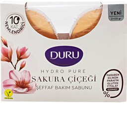 صابون مرطوب کننده دورو رایحه شکوفه گیلاس بسته 2 عددی 150 گرم Duru hydro pure