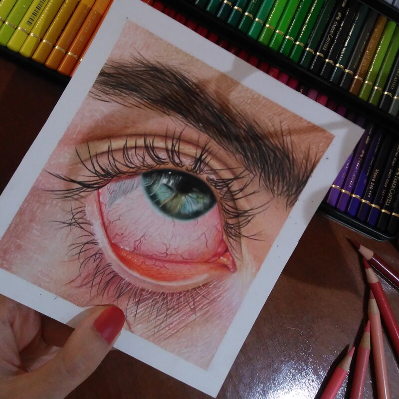 نقاشی چشم رنگی a6