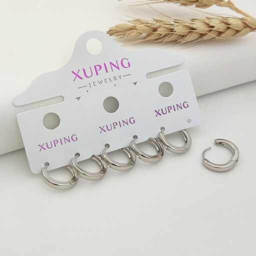 گوشواره حلقه ای ژوپینگ اصل کد 70 ضد حساسیت و رنگ ثابت گوشواره اصل XUPING گوشواره زنانه xuping گوشواره ژوپینگ حلقه ای اصل