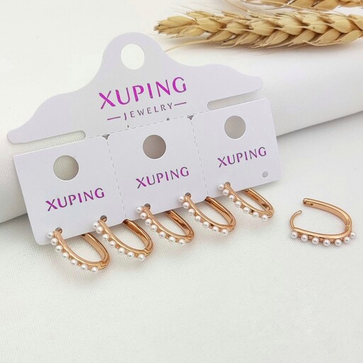 گوشواره حلقه ای ژوپینگ اصل کد 77 ضد حساسیت و رنگ ثابت گوشواره اصل XUPING گوشواره زنانه xuping گوشواره ژوپینگ حلقه ای اصل