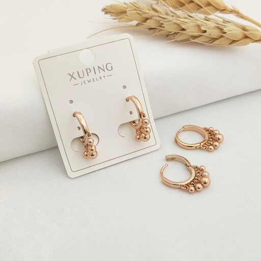 گوشواره XUPING اصل کد 64 ضد حساسیت و رنگ ثابت گوشواره اصل XUPING گوشواره دخترانهxuping گوشواره ژوپینگ اصل نگین دار 