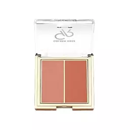 پالت رژ گونه دو رنگ گلدن رز مدل ICONIC DUO شماره 02 رنگ Peachy Coral