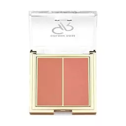 پالت رژ گونه دو رنگ گلدن رز مدل ICONIC DUO شماره 04 رنگ SOFT PINK