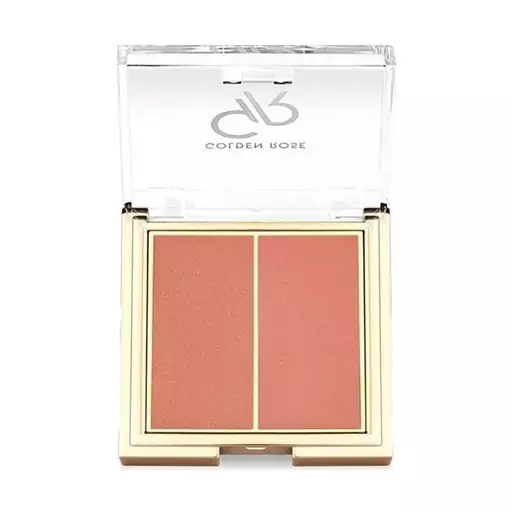 پالت رژ گونه دو رنگ گلدن رز مدل ICONIC DUO شماره 04 رنگ SOFT PINK