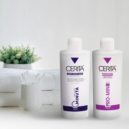 شامپو تقویت کننده و محرک رشد پرومین مناسب انواع مو سریتا 200 میلی  Cerita shampoo for all hairs Pro Min anti chute 200ml