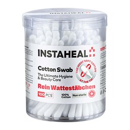 اینستاهیل گوش پاک کن استوانه ای آرایشی 100 عددی   Instaheal Cotton Swab 100Pcs