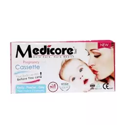 تست تشخیص سریع بارداری (بی بی چک ) کاستی مدیکور Medicore Pregnancy Cassette Test