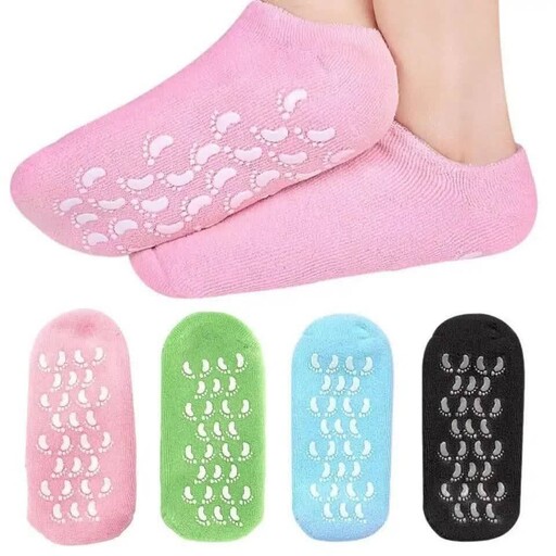 جوراب سیلیکونی جعبه دار  مراقبت و ضد ترک پا Spa Gel Socks اورجینال