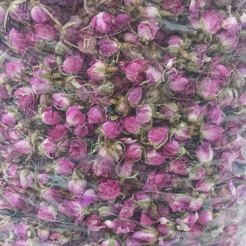 غنچه گل محمدی خشک شده کاملا طبیعی بسته های 150 گرمی