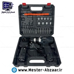 دریل پیچ بند شارژی 12 ولت دو باتری ویوارکس با لوازم گارانتی یک سال مدل VIVAREX VR12V-2A