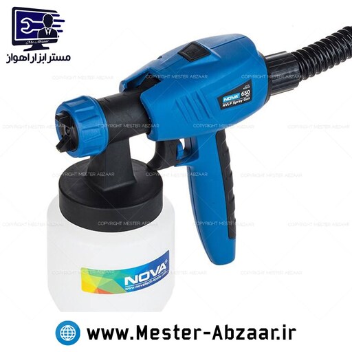 پیستوله رنگ برقی صنعتی خرطومی نوا 650 وات با گارانتی برند نووا مدل NOVA 2742