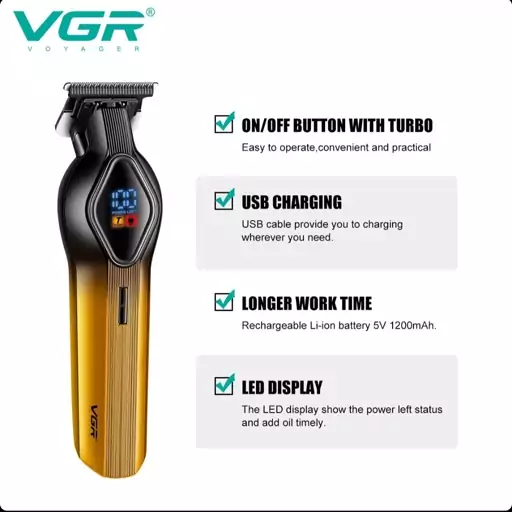 ماشین اصلاح وی جی آر VGR V-921 ا PROFFESIONAL HAIR TRIMMER VGR V-921