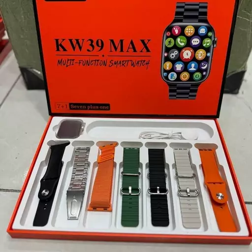 پک ساعت هوشمند kw39 max بهمراه 7 بند قیمت عالی