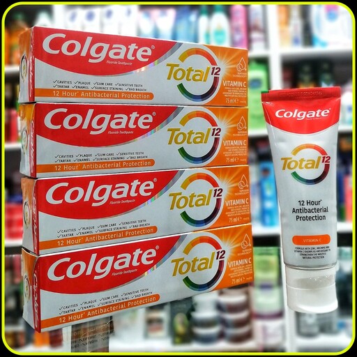 خمیردندان توتال آنتی باکتریال کلگیت (75میل)colgate total 12